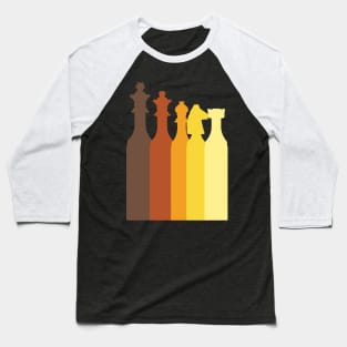 Vintage Chess Design Baseball T-Shirt